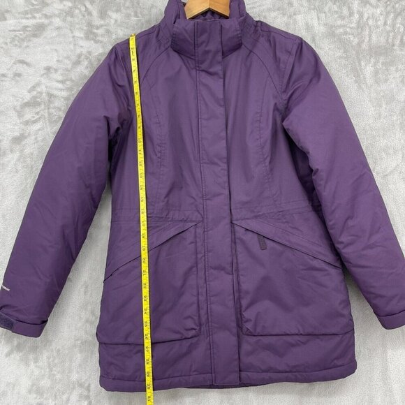 Eddie Bauer Weatheredge Down Fill Parka Coat Jacket Purple No Hood - Picture 12 of 13